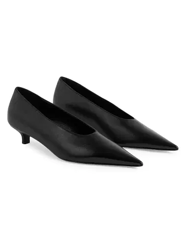 TOTEME Women's Sharp 35MM Nappa Leather Pumps - Black | Thumbnail 2