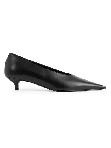 TOTEME Women's Sharp 35MM Nappa Leather Pumps - Black | Thumbnail 1