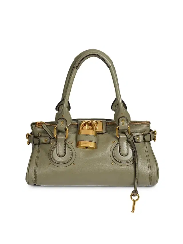 Chloé Women's Paddington Leather Shoulder Bag - Aloe Green