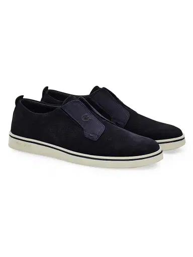 Ferragamo Men's Alfie Suede Loafers - Navy - Size 12 | Thumbnail 2