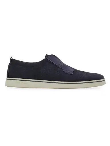 Ferragamo Men's Alfie Suede Loafers - Navy - Size 12 | Thumbnail 1