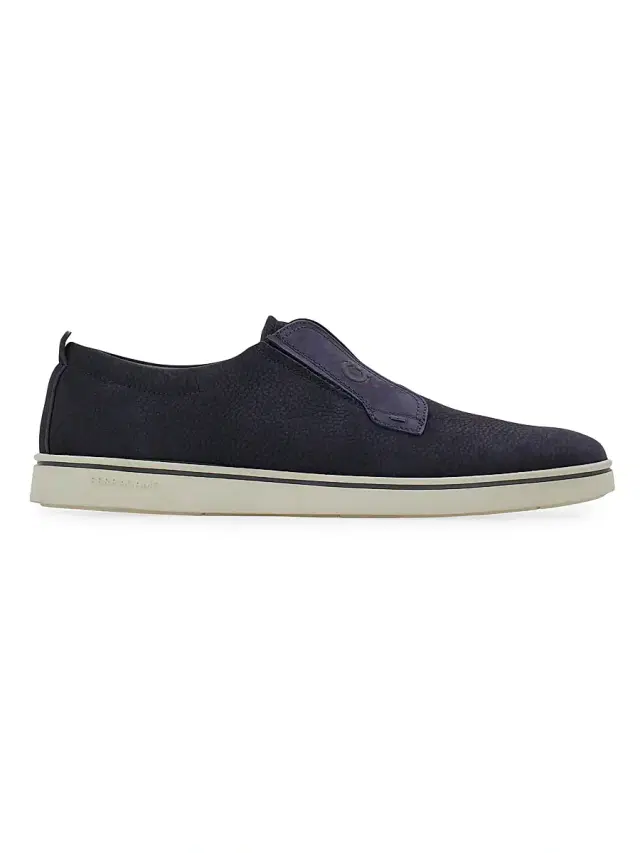 FERRAGAMO Men's Alfie Suede Loafers - Navy