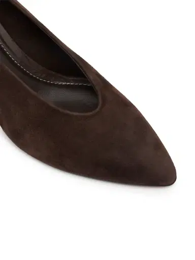 BALLY Women's Aline 55MM Suede Pumps - Ebano - Size 10.5 | Thumbnail 5 BALLY Women's Aline 55MM Suede Pumps - Ebano - Size 10.5 | Thumbnail 5