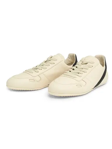 Rick Owens Women's Minimal Leather Low-Top Sneakers - Milk Black - Size 10.5 | Thumbnail 2