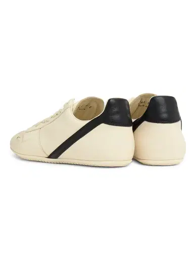 Rick Owens Women's Minimal Leather Low-Top Sneakers - Milk Black - Size 10.5 | Thumbnail 3