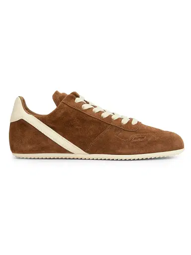 Rick Owens Women's Minimal Suede Low-Top Sneakers - Chestnut Milk | Thumbnail 1 Rick Owens Women's Minimal Suede Low-Top Sneakers - Chestnut Milk | Thumbnail 1