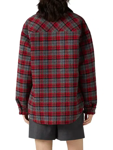 Miu Miu Women's Medium-Weight Plaid Check Down Jacket - Size 0 | Thumbnail 3 Miu Miu Women's Medium-Weight Plaid Check Down Jacket - Size 0 | Thumbnail 3