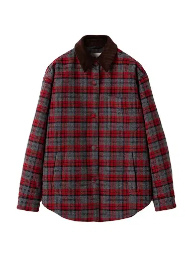 Miu Miu Women's Medium-Weight Plaid Check Down Jacket - Size 0 | Thumbnail 1 Miu Miu Women's Medium-Weight Plaid Check Down Jacket - Size 0 | Thumbnail 1