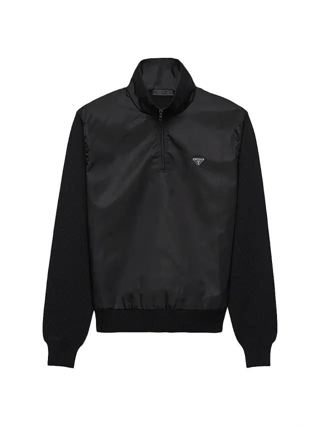 Men's Superfine Wool Half-Zipper Sweater - Black
