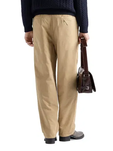 Prada Men's Cotton Pants - Beige | Thumbnail 4 Prada Men's Cotton Pants - Beige | Thumbnail 4