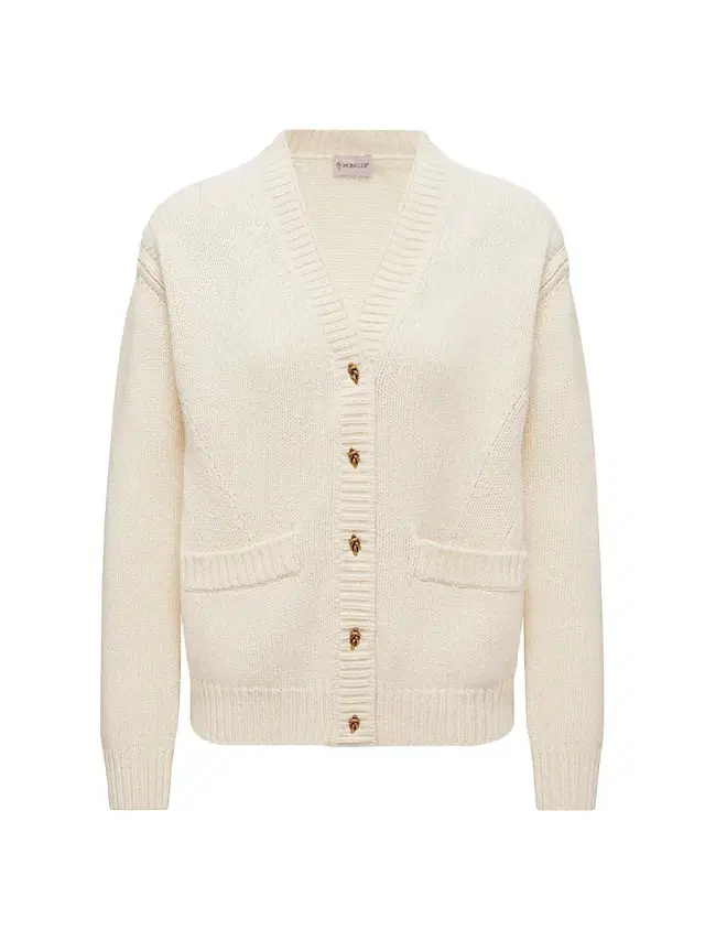Women's V-Neck Cardigan in Wool & Cashmere - White