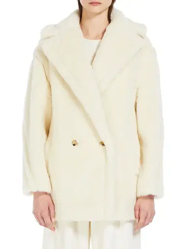 Max Mara Women's Olga Teddy Icon Alpaca and Wool Coat - White - Size Large | Thumbnail 2 Max Mara Women's Olga Teddy Icon Alpaca and Wool Coat - White - Size Large | Thumbnail 2