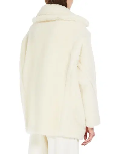 Max Mara Women's Olga Teddy Icon Alpaca and Wool Coat - White - Size Large | Thumbnail 3 Max Mara Women's Olga Teddy Icon Alpaca and Wool Coat - White - Size Large | Thumbnail 3