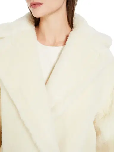 Max Mara Women's Olga Teddy Icon Alpaca and Wool Coat - White - Size Large | Thumbnail 4 Max Mara Women's Olga Teddy Icon Alpaca and Wool Coat - White - Size Large | Thumbnail 4