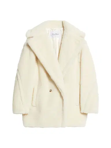 Max Mara Women's Olga Teddy Icon Alpaca and Wool Coat - White - Size Large | Thumbnail 1 Max Mara Women's Olga Teddy Icon Alpaca and Wool Coat - White - Size Large | Thumbnail 1