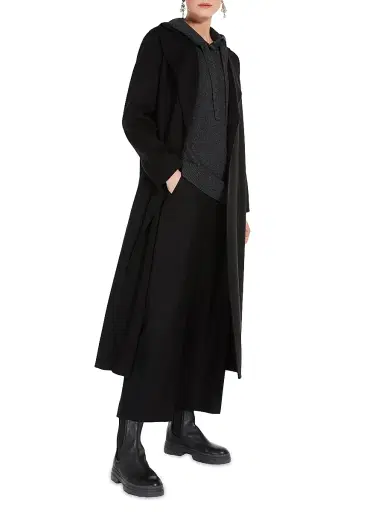 Max Mara Women's Poldo Wool Belted Wrap Coat - Black - Size 16 | Thumbnail 5