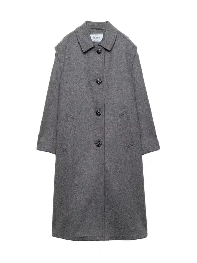 Prada Women's Single-Breasted Double Loden Cloth Coat - Grey - Size 6 | Thumbnail 1 Prada Women's Single-Breasted Double Loden Cloth Coat - Grey - Size 6 | Thumbnail 1