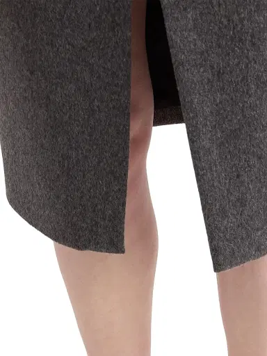 Prada Women's Loden Fabric Pencil Skirt - Grey | Thumbnail 6
