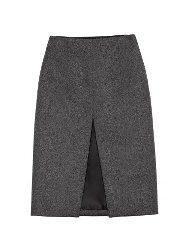 Prada Women's Loden Fabric Pencil Skirt - Grey | Thumbnail 1
