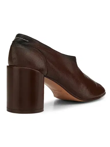 MM6 Maison Margiela Women's Court 70MM Leather Pumps - Black Sable | Thumbnail 3 MM6 Maison Margiela Women's Court 70MM Leather Pumps - Black Sable | Thumbnail 3