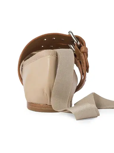 Miu Miu Women's Nappa and Calf Leather Ballerinas - Beige Khaki - Size 5.5 | Thumbnail 2 Miu Miu Women's Nappa and Calf Leather Ballerinas - Beige Khaki - Size 5.5 | Thumbnail 2