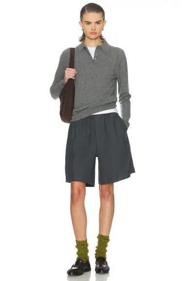 ENZA COSTA Knit Cashmere Polo Sweater | Thumbnail 4 ENZA COSTA Knit Cashmere Polo Sweater | Thumbnail 4