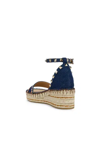 Valentino Garavani Rockstud Torchon Flatform Espadrilla Sandal | Thumbnail 3