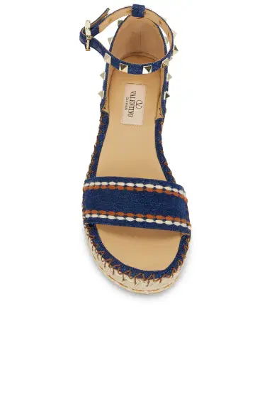 Valentino Garavani Rockstud Torchon Flatform Espadrilla Sandal | Thumbnail 4