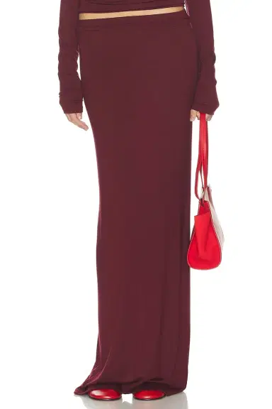 ÉTERNE Maxi Soft Jersey Skirt | Thumbnail 1