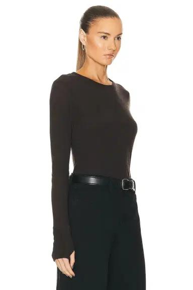 ENZA COSTA Cashmere Easy Cuffed Crew Neck Top | Thumbnail 2 ENZA COSTA Cashmere Easy Cuffed Crew Neck Top | Thumbnail 2