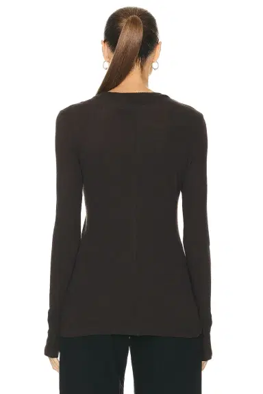 ENZA COSTA Cashmere Easy Cuffed Crew Neck Top | Thumbnail 3 ENZA COSTA Cashmere Easy Cuffed Crew Neck Top | Thumbnail 3