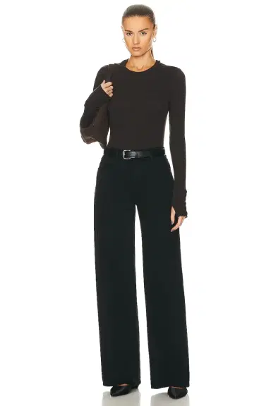 ENZA COSTA Cashmere Easy Cuffed Crew Neck Top | Thumbnail 4 ENZA COSTA Cashmere Easy Cuffed Crew Neck Top | Thumbnail 4