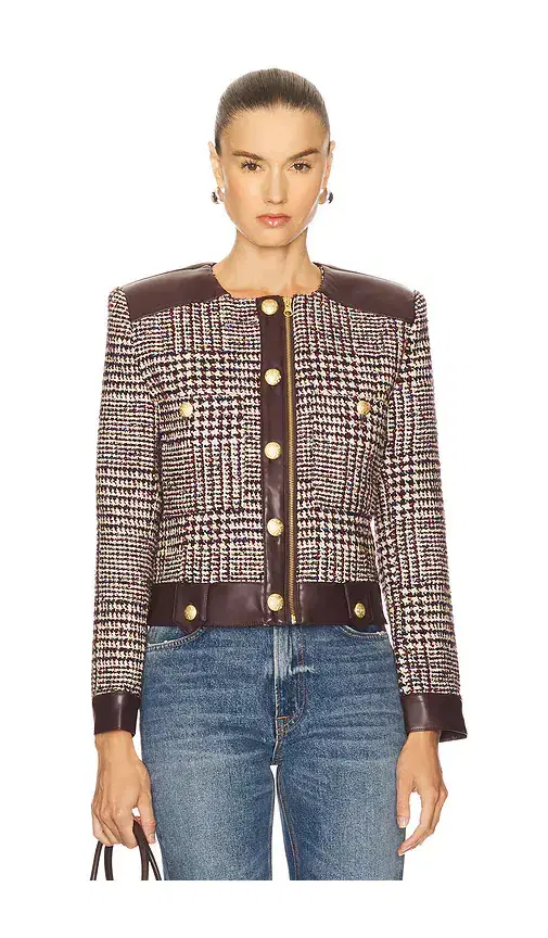 Central Park West Billie Houndstooth Jacket
