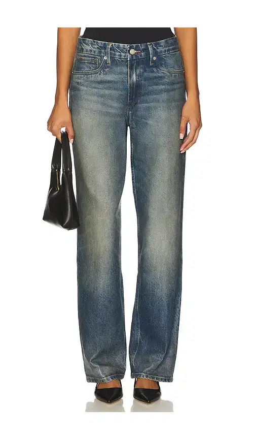 Good American 90s Relaxed Coated Jeansin Indigo927