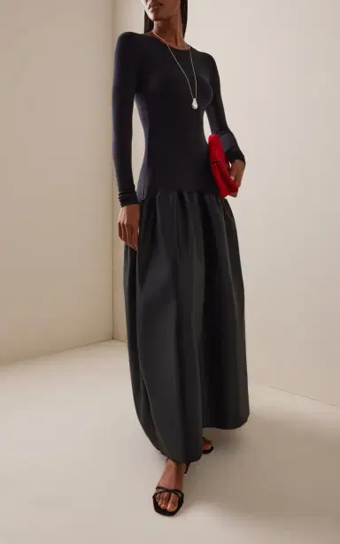 FFORME Catrin Flared Satin Dress | Thumbnail 2