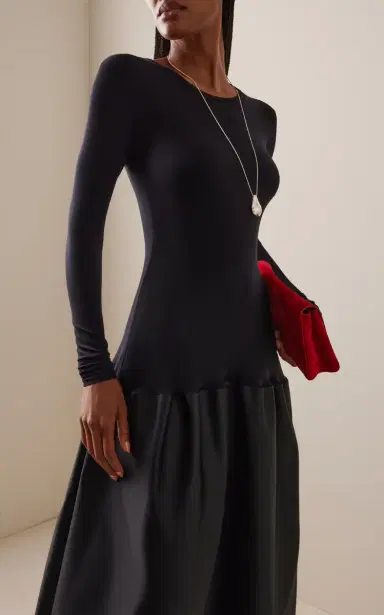 FFORME Catrin Flared Satin Dress | Thumbnail 3