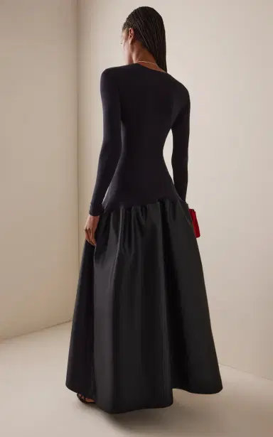 FFORME Catrin Flared Satin Dress | Thumbnail 4