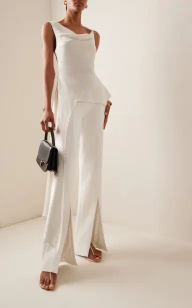 SIMKHAI Ronnie Asymmetric Satin Top | Thumbnail 3