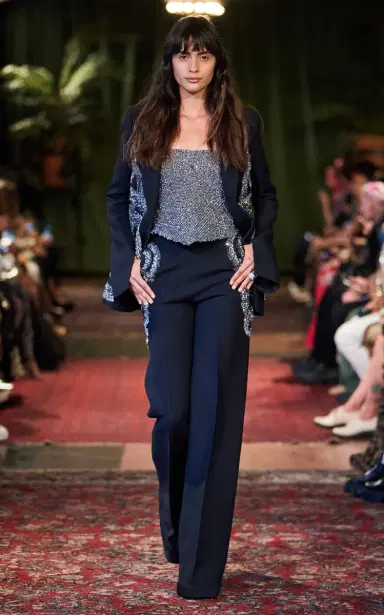 Cucculelli Shaheen Battle Royale Crystal-Embellished Silk-Wool Blazer Jacket | Thumbnail 2