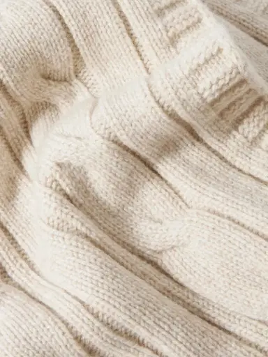 John Smedley Wooton Cable-Knit Recycled-Cashmere and Merino Wool-Blend Scarf - Men | Thumbnail 3 John Smedley Wooton Cable-Knit Recycled-Cashmere and Merino Wool-Blend Scarf - Men | Thumbnail 3