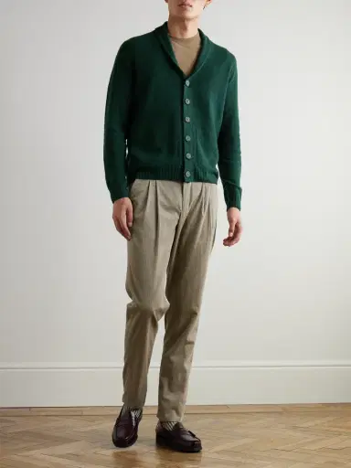 John Smedley Rockford Shawl-Collar Recycled-Cashmere and Merino Wool-Blend Cardigan - Men | Thumbnail 2