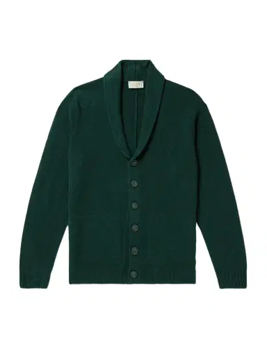 John Smedley Rockford Shawl-Collar Recycled-Cashmere and Merino Wool-Blend Cardigan - Men | Thumbnail 1
