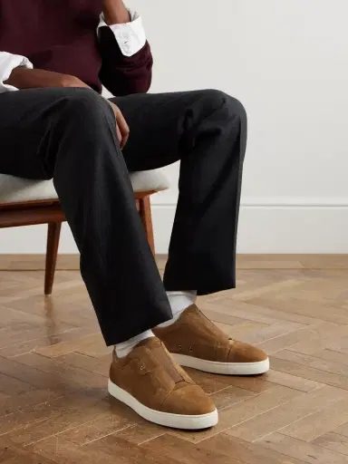 Christian Louboutin St Louis Suede Slip-On Sneakers - Men | Thumbnail 2 Christian Louboutin St Louis Suede Slip-On Sneakers - Men | Thumbnail 2