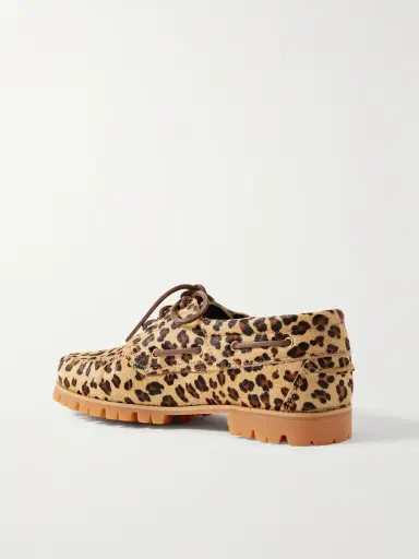 Vinny's Aztec Leopard-Print Calf Hair Boat Shoes - Men | Thumbnail 4 Vinny's Aztec Leopard-Print Calf Hair Boat Shoes - Men | Thumbnail 4
