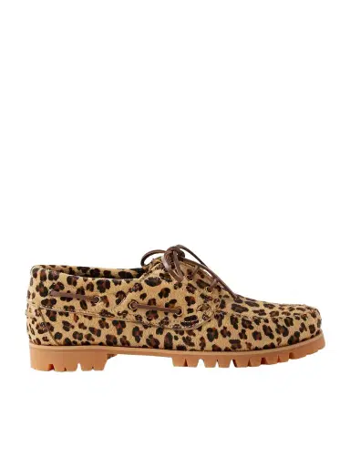 Vinny's Aztec Leopard-Print Calf Hair Boat Shoes - Men | Thumbnail 1 Vinny's Aztec Leopard-Print Calf Hair Boat Shoes - Men | Thumbnail 1