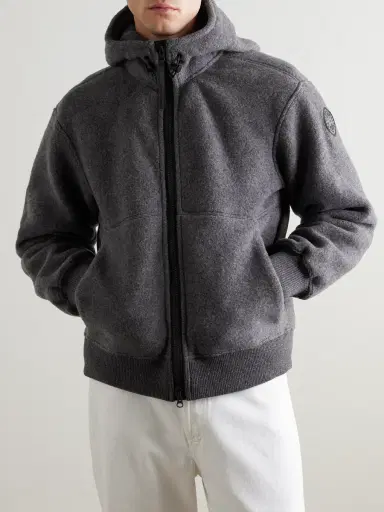 Canada Goose Chilliwack Wool-Blend Fleece Hooded Bomber Jacket - Men | Thumbnail 3