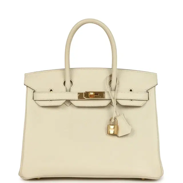 hermes Pre-owned Hermes Birkin 30 Craie Epsom Gold Hardware