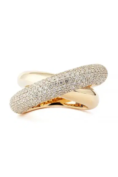 Engelbert 1920 Big Half Pave Diamond Infinity Loop Ring | Thumbnail 1