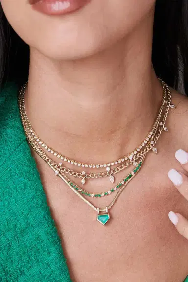 Zoë Chicco Diamond Hollow Curb Chain Necklace | Thumbnail 2