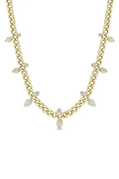 Zoë Chicco Diamond Hollow Curb Chain Necklace | Thumbnail 1